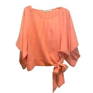 Amanda Uprichard Kimono Sleeve Peach Blouse (Size M)
